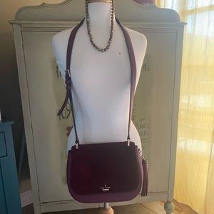 Kate Spade Velvety Crossbody Burgandy
